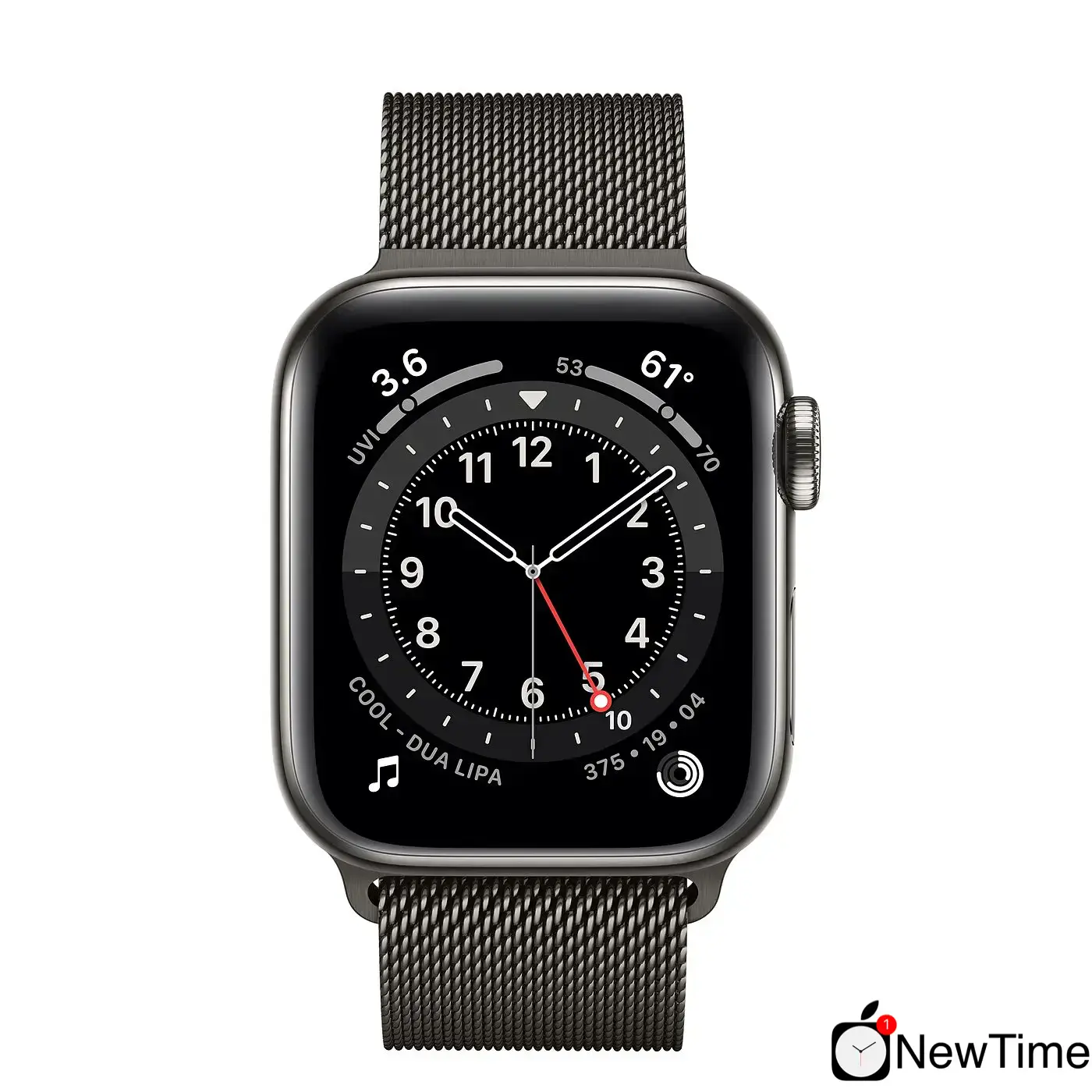 Apple Watch Series 6 GPS + Cellular 40mm Graphite Stainless Steel Case with Graphite Milanese Loop (MG2U3, M06Y3)